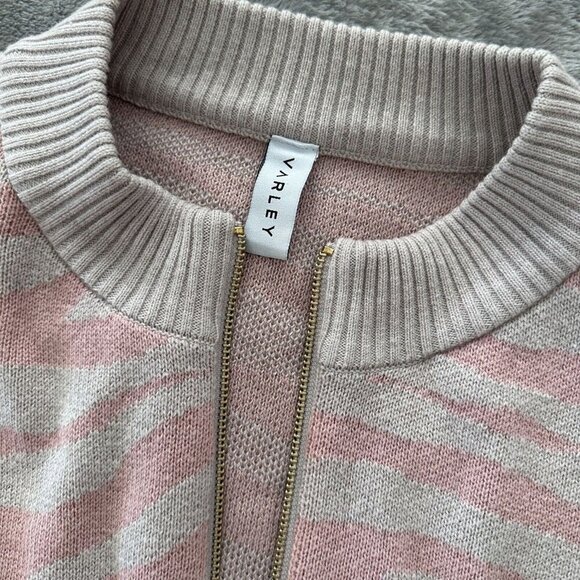 Varley Mayberry Zebra Print Full Zip Sweater Merino Wool MEDIUM - Picture 8 of 8